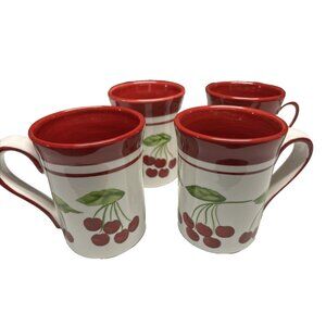 Sonoma Fruit Punch Cherry Mugs Set Of 4